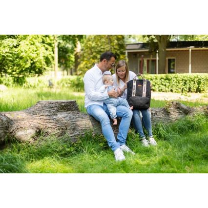Childhome - Keičiama kuprinė FAMILY CLUB juoda