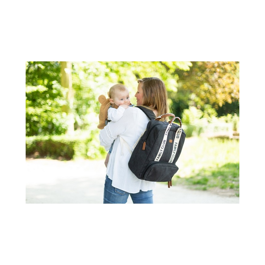 Childhome - Keičiama kuprinė FAMILY CLUB juoda