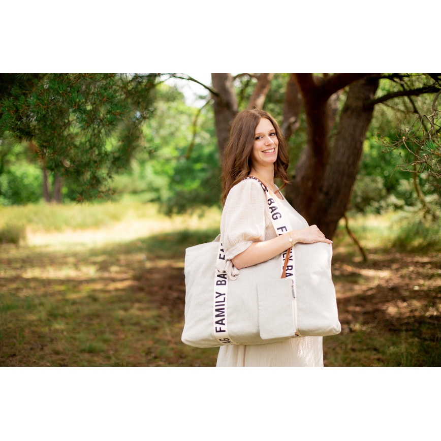 Childhome - Kelioninis krepšys FAMILY BAG CANVAS balta