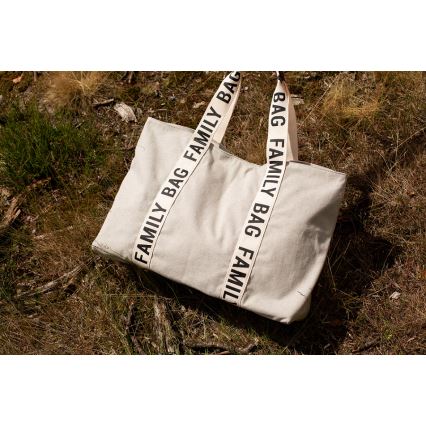 Childhome - Kelioninis krepšys FAMILY BAG CANVAS balta