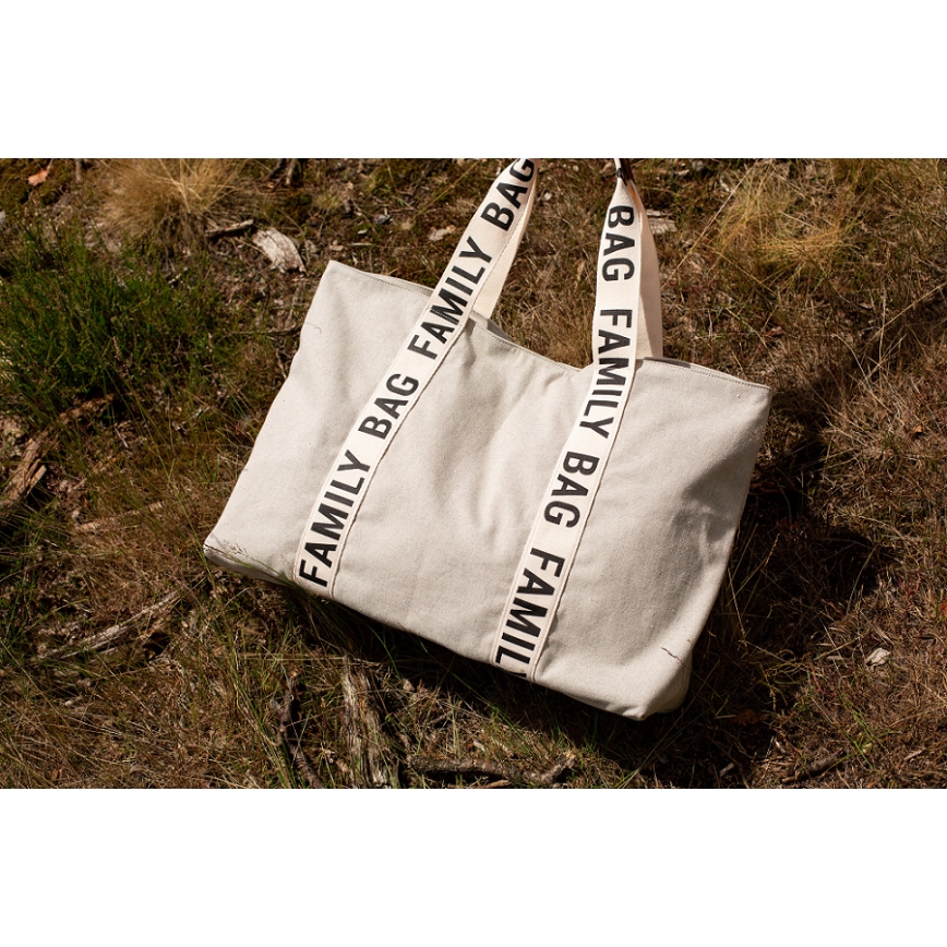 Childhome - Kelioninis krepšys FAMILY BAG CANVAS balta