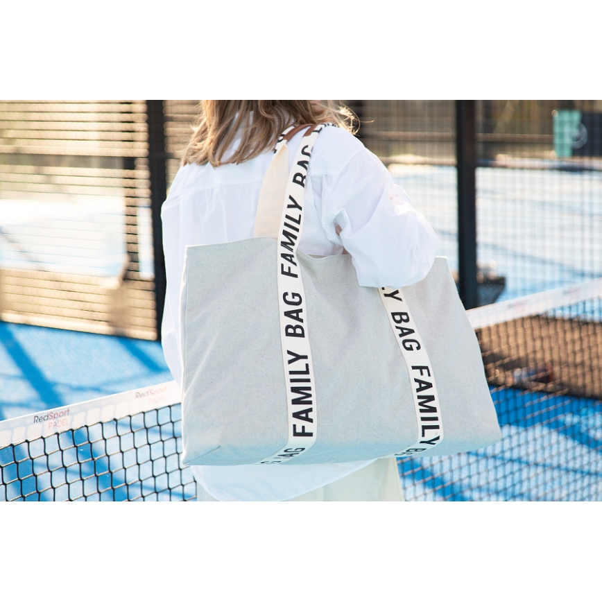 Childhome - Kelioninis krepšys FAMILY BAG CANVAS balta