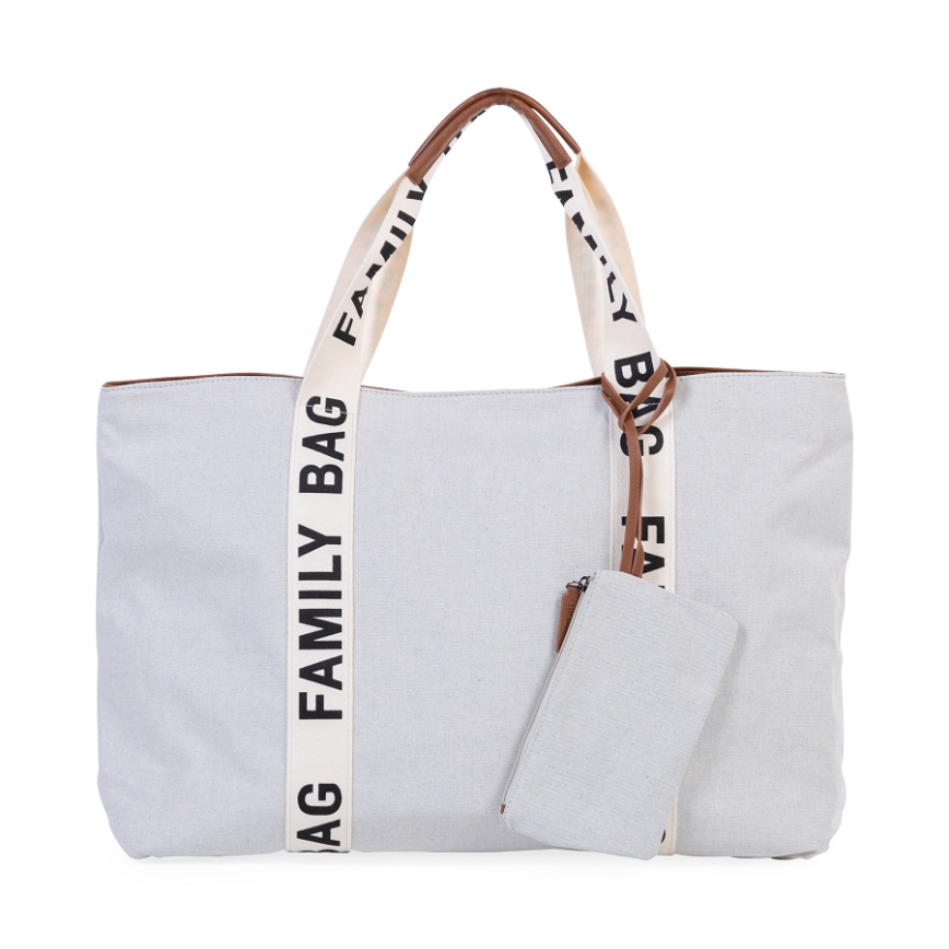 Childhome - Kelioninis krepšys FAMILY BAG CANVAS balta
