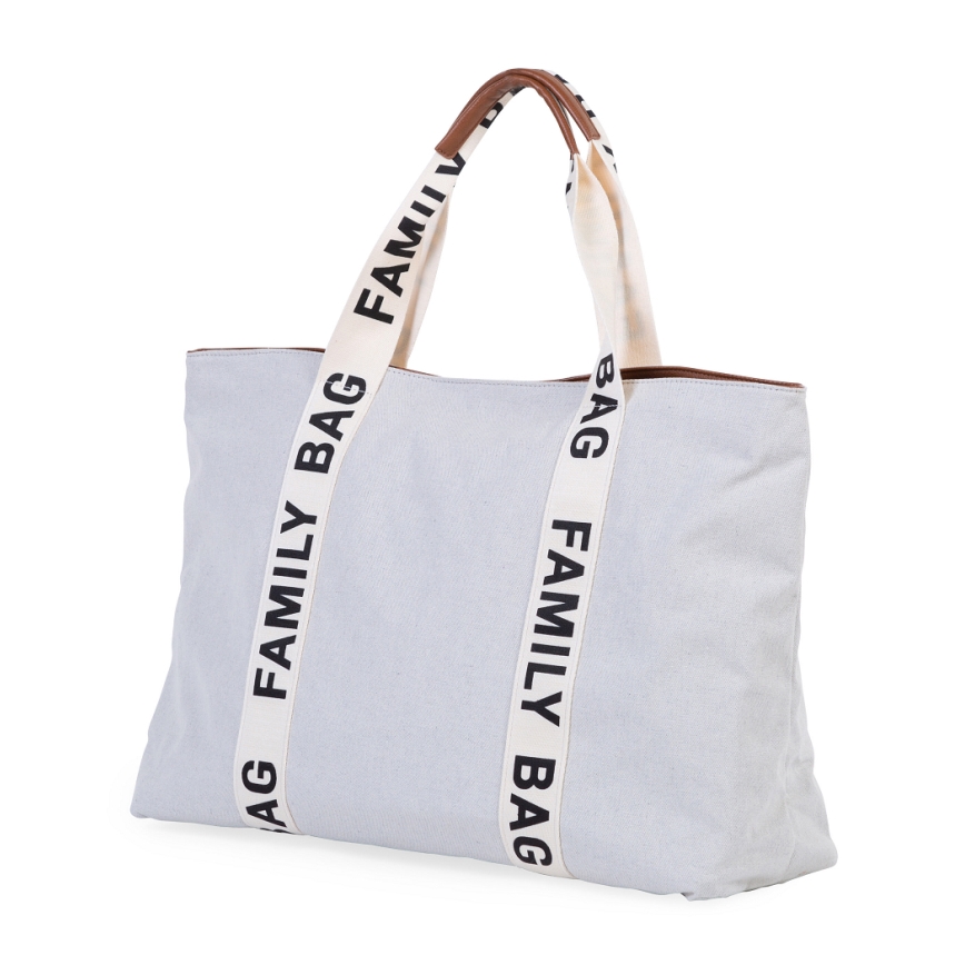 Childhome - Kelioninis krepšys FAMILY BAG CANVAS balta
