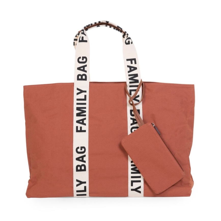 Childhome - Kelioninis krepšys FAMILY BAG CANVAS oranžinė