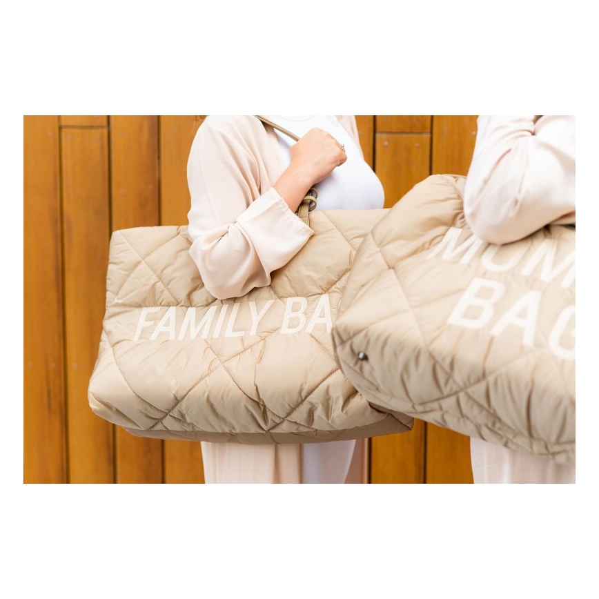 Childhome - Kelioninis krepšys FAMILY BAG PUFFERED kreminė