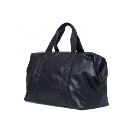 Childhome - Persirengimo krepšys MOMMY BAG LEATHER juoda