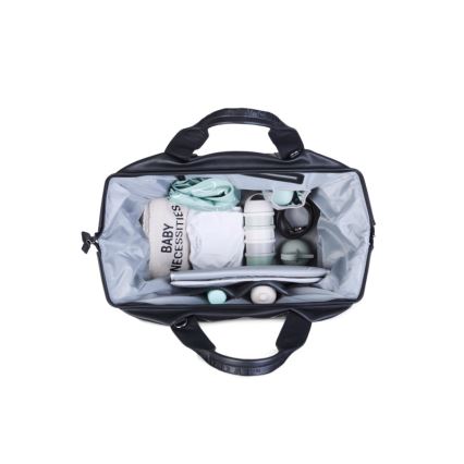 Childhome - Persirengimo krepšys MOMMY BAG LEATHER juoda