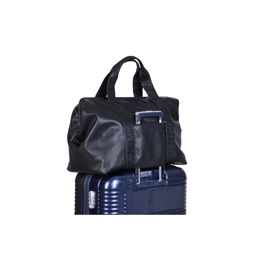 Childhome - Persirengimo krepšys MOMMY BAG LEATHER juoda