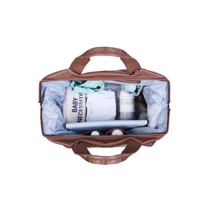 Childhome - Persirengimo krepšys MOMMY BAG LEATHER ruda