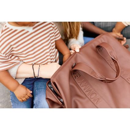 Childhome - Persirengimo krepšys MOMMY BAG LEATHER ruda