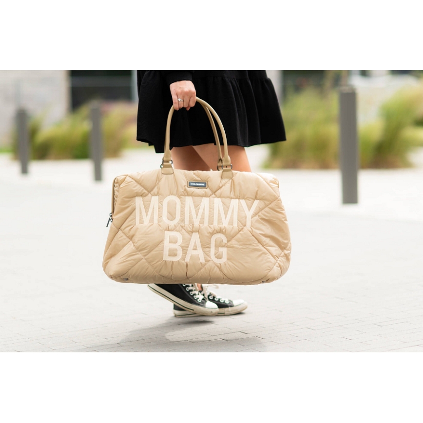Childhome - Persirengimo krepšys MOMMY BAG PUFFERED smėlio spalva