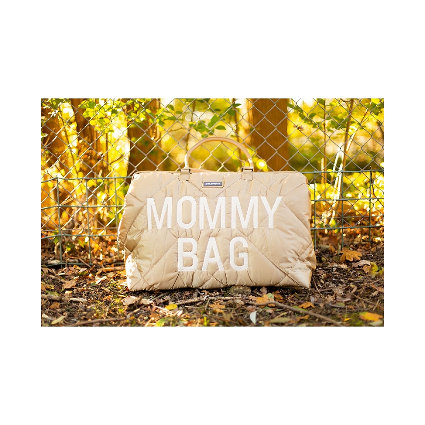 Childhome - Persirengimo krepšys MOMMY BAG PUFFERED smėlio spalva
