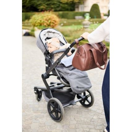 Childhome - Persirengimo krepšys MOMMY CLUB LEATHER ruda