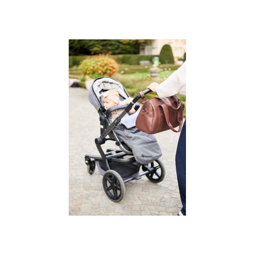Childhome - Persirengimo krepšys MOMMY CLUB LEATHER ruda