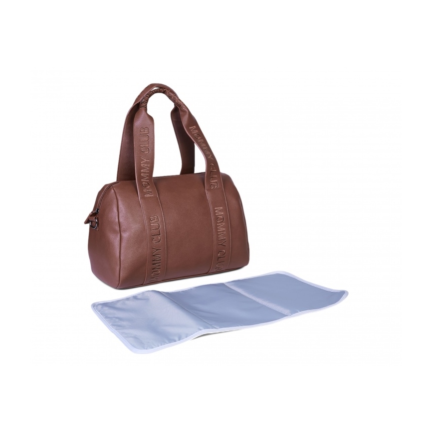 Childhome - Persirengimo krepšys MOMMY CLUB LEATHER ruda