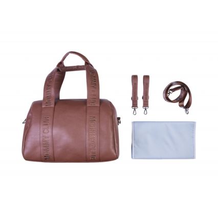 Childhome - Persirengimo krepšys MOMMY CLUB LEATHER ruda