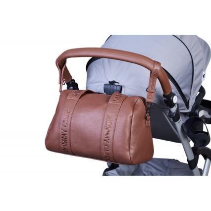 Childhome - Persirengimo krepšys MOMMY CLUB LEATHER ruda