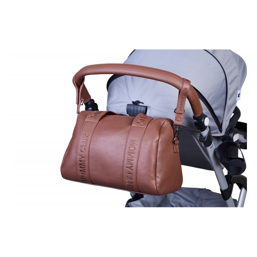 Childhome - Persirengimo krepšys MOMMY CLUB LEATHER ruda
