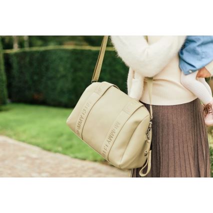 Childhome - Persirengimo krepšys MOMMY CLUB LEATHER smėlio spalva