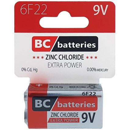 Cinko chlorido baterija 6F22 EXTRA POWER 9V