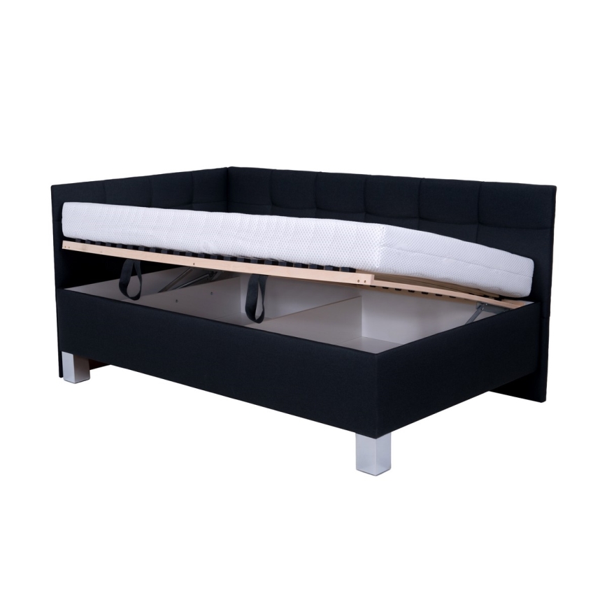 Čiužinys su čiužiniu ir daiktadėže MARIA PETITE 120x200 cm antracito spalvos