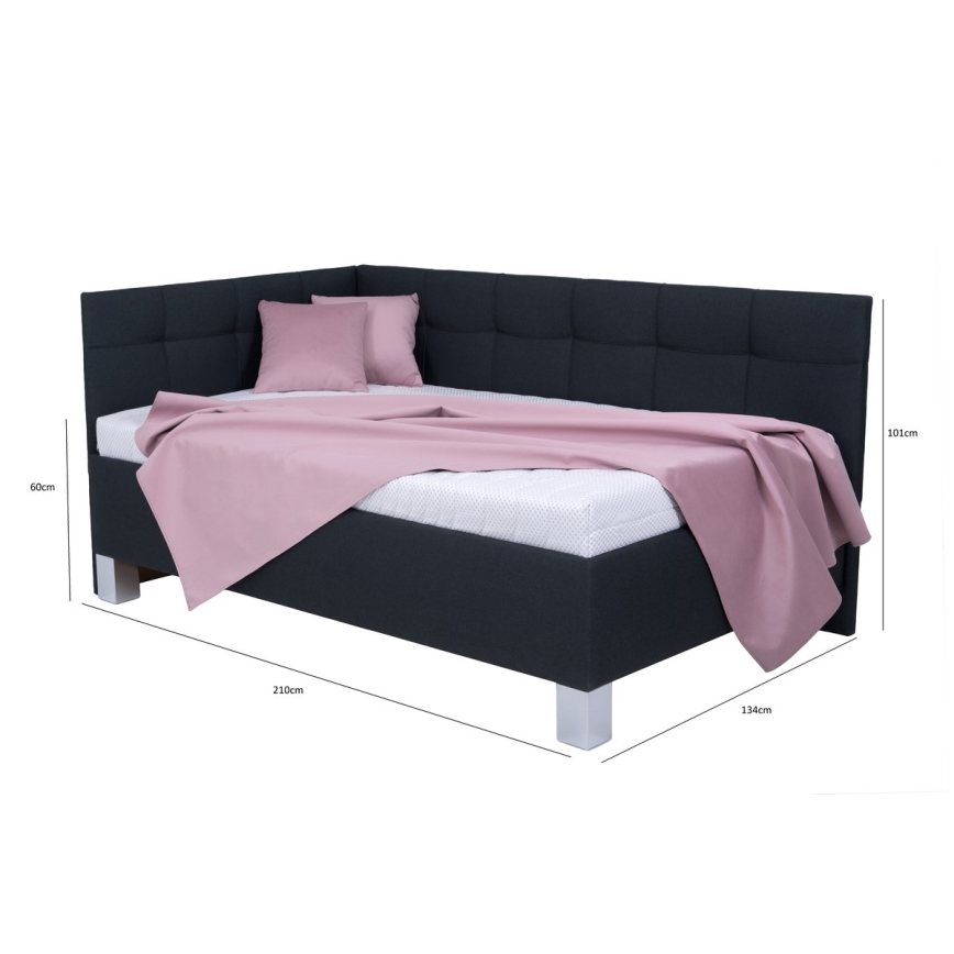 Čiužinys su čiužiniu ir daiktadėže MARIA PETITE 120x200 cm antracito spalvos