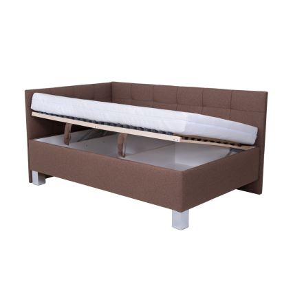 Čiužinys su minkštu lovos rėmu ir daiktadėže MARIA PETITE 120x200 cm rudos spalvos