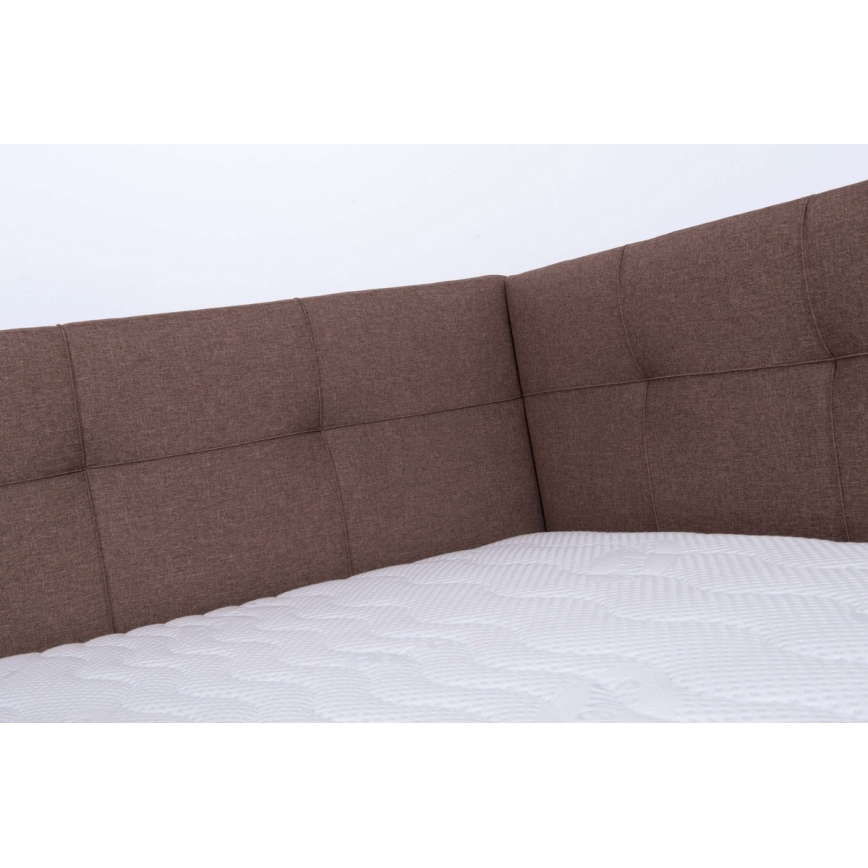 Čiužinys su minkštu lovos rėmu ir daiktadėže MARIA PETITE 120x200 cm rudos spalvos