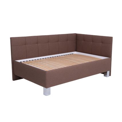 Čiužinys su minkštu lovos rėmu ir daiktadėže MARIA PETITE 120x200 cm rudos spalvos