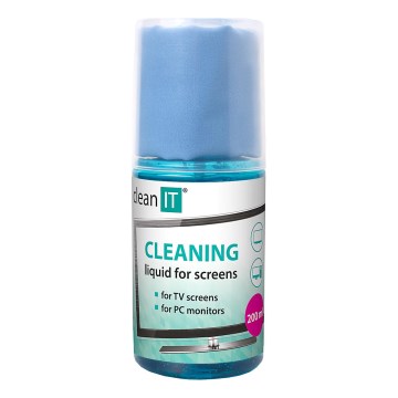 CLEAN IT CL-180 - Ekranų valymo tirpalas su šluoste 200 ml