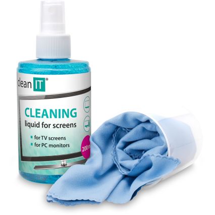 CLEAN IT CL-180 - Ekranų valymo tirpalas su šluoste 200 ml