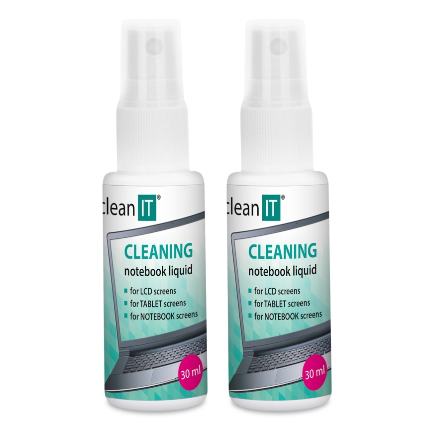 CLEAN IT CL-182 - Ekrano valymo tirpalas su šluoste 2x 30 mm