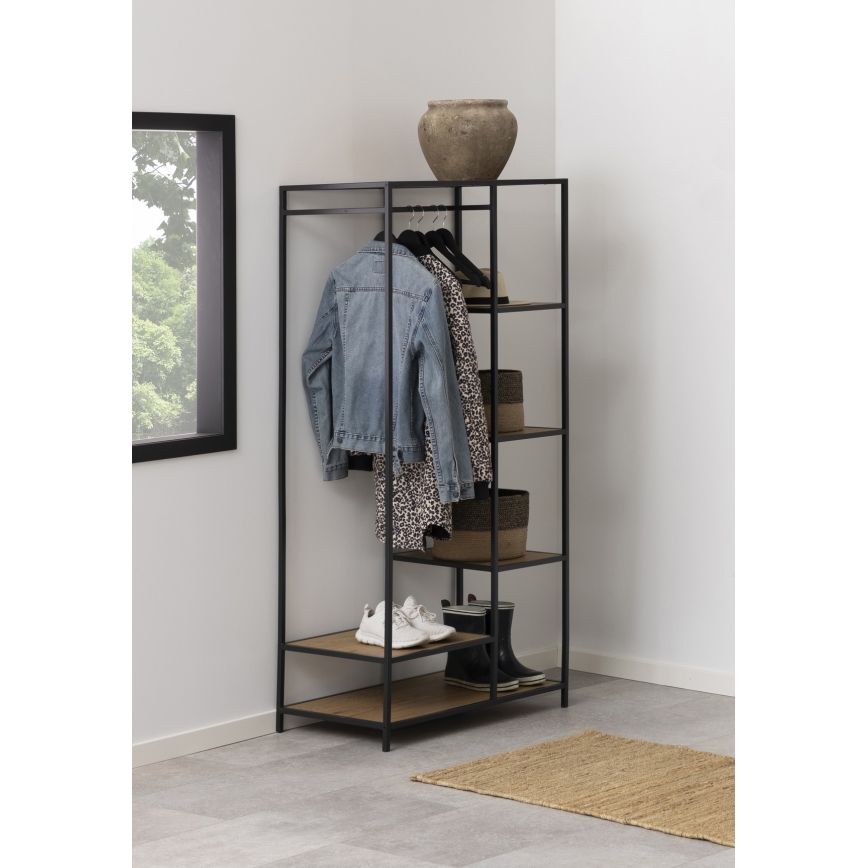 Clothes rack SARON ąžuolas/juoda