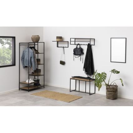 Clothes rack SARON ąžuolas/juoda