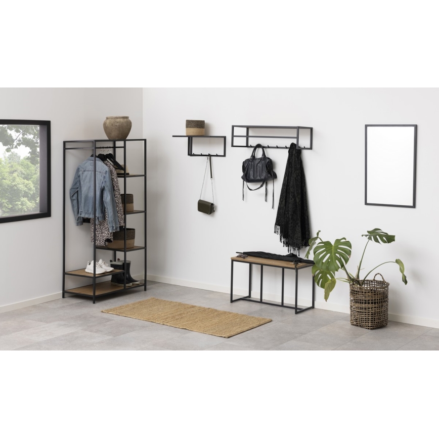 Clothes rack SARON ąžuolas/juoda
