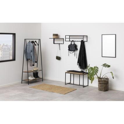 Clothes rack SARON ąžuolas/juoda