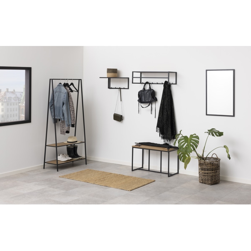 Clothes rack SARON ąžuolas/juoda