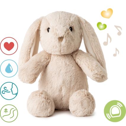 Cloud B - Snuggle buddy su melodija ir šviesa zuikis + USB