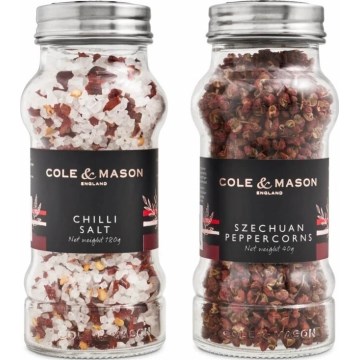 Cole&Mason - Dovanų rinkinys Aromatinis čili druskos ir Sičuano pipirai