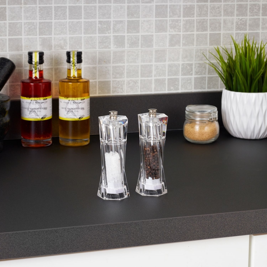 Cole&Mason - Druskos ir pipirų malūnėlių rinkinys ALDEBURGH 2 vnt 14 cm