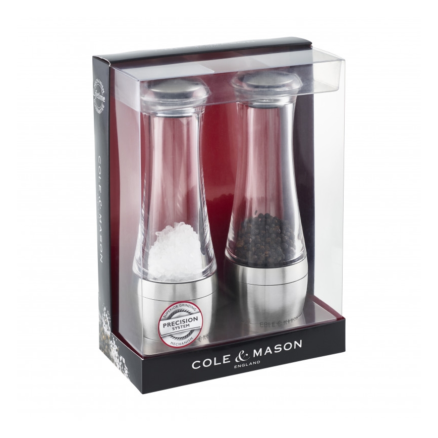 Cole&Mason - Druskos ir pipirų malūnėlių rinkinys AMESBURY 2 vnt 19 cm