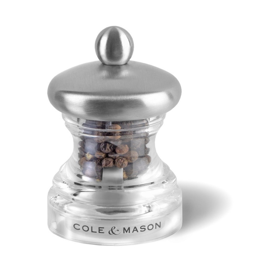 Cole&Mason - Druskos ir pipirų malūnėlių rinkinys BUTTON 2 vnt 6,5 cm