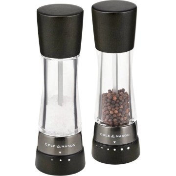 Cole&Mason - Druskos ir pipirų malūnėlių rinkinys DERWENT 2 vnt. 19 cm bukas/juoda