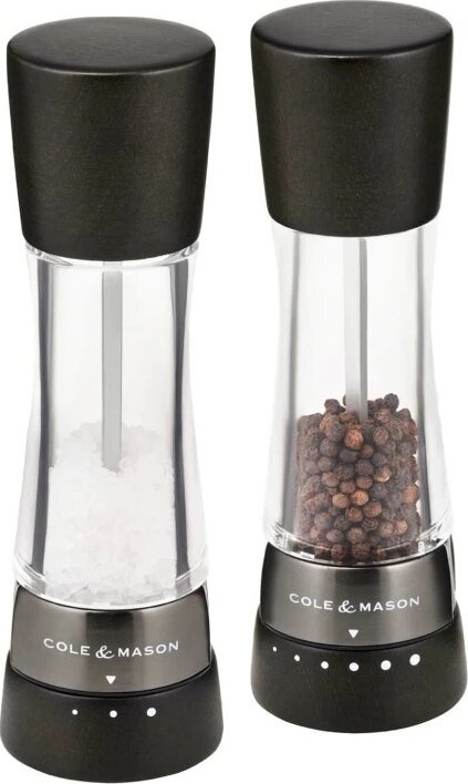 Cole&Mason - Druskos ir pipirų malūnėlių rinkinys DERWENT 2 vnt. 19 cm bukas/juoda
