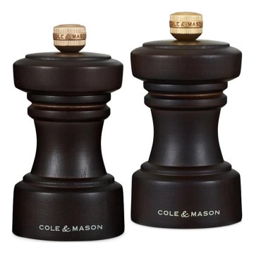 Cole&Mason - Druskos ir pipirų malūnėlių rinkinys HOXTON 2 vnt. 10,4 cm bukas/ruda