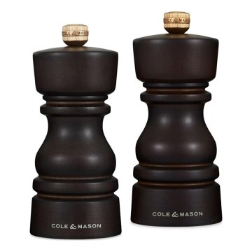 Cole&Mason - Druskos ir pipirų malūnėlių rinkinys LONDON 2 vnt. 13 cm bukas/ruda