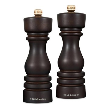 Cole&Mason - Druskos ir pipirų malūnėlių rinkinys LONDON 2 vnt. 18 cm bukas/ruda