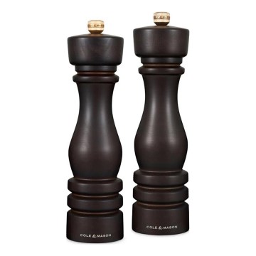 Cole&Mason - Druskos ir pipirų malūnėlių rinkinys LONDON 2 vnt. 22 cm bukas/ruda