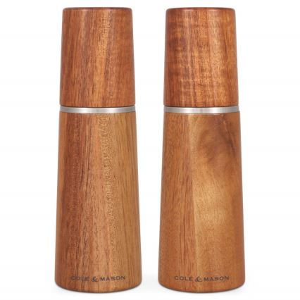 Cole&Mason - Druskos ir pipirų malūnėlių rinkinys MARLOW acacia 2 vnt 18,5 cm